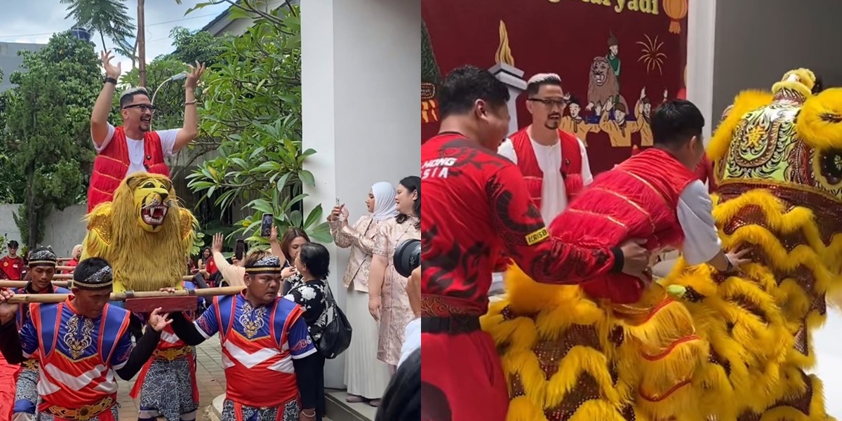 6 Portraits of the Circumcision Celebration for Ferry Maryadi and Deswita Maharani's Child, Carried in a Sisingaan Palanquin - the Father Also Participated