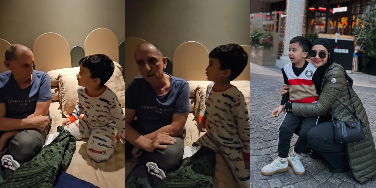 7 Photos of Ukkasya, Zaskia Sungkar's Child, with His Grandfather, Close and Warm