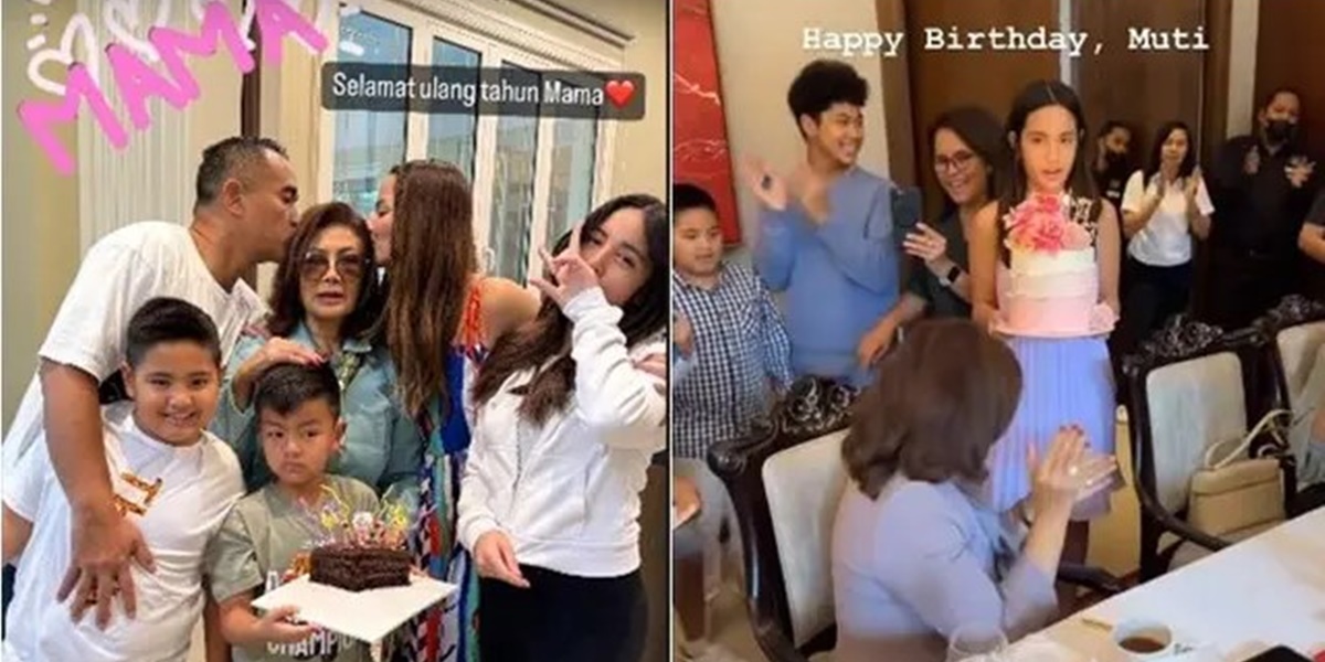 7 Portraits of Nia Ramadhani's Mother-in-Law's 73rd Birthday, Warm - The Whole Family Gathered to Eat Together