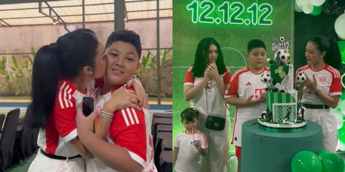 7 Photos of Kellen Lemos' Birthday, Child of Kris Dayanti, Titled Soccer Party - Football Match in the Rain