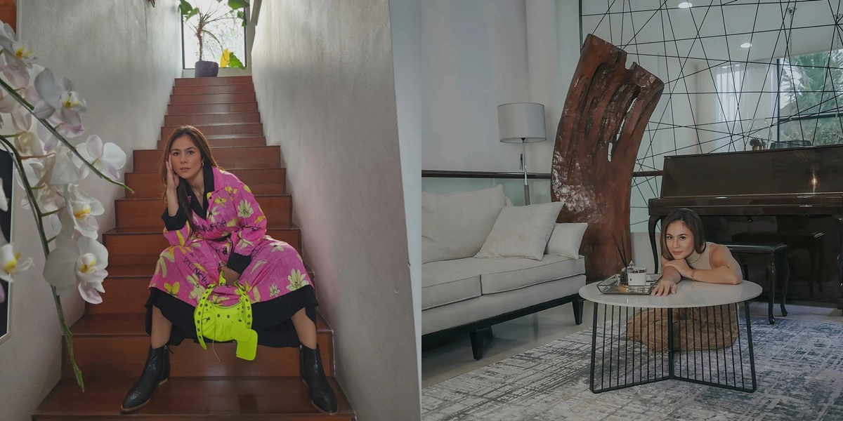 7 Photos of Wulan Guritno Posing Beautifully in Her Aesthetic Home, Instagrammable Stairs - Artistic Family Room