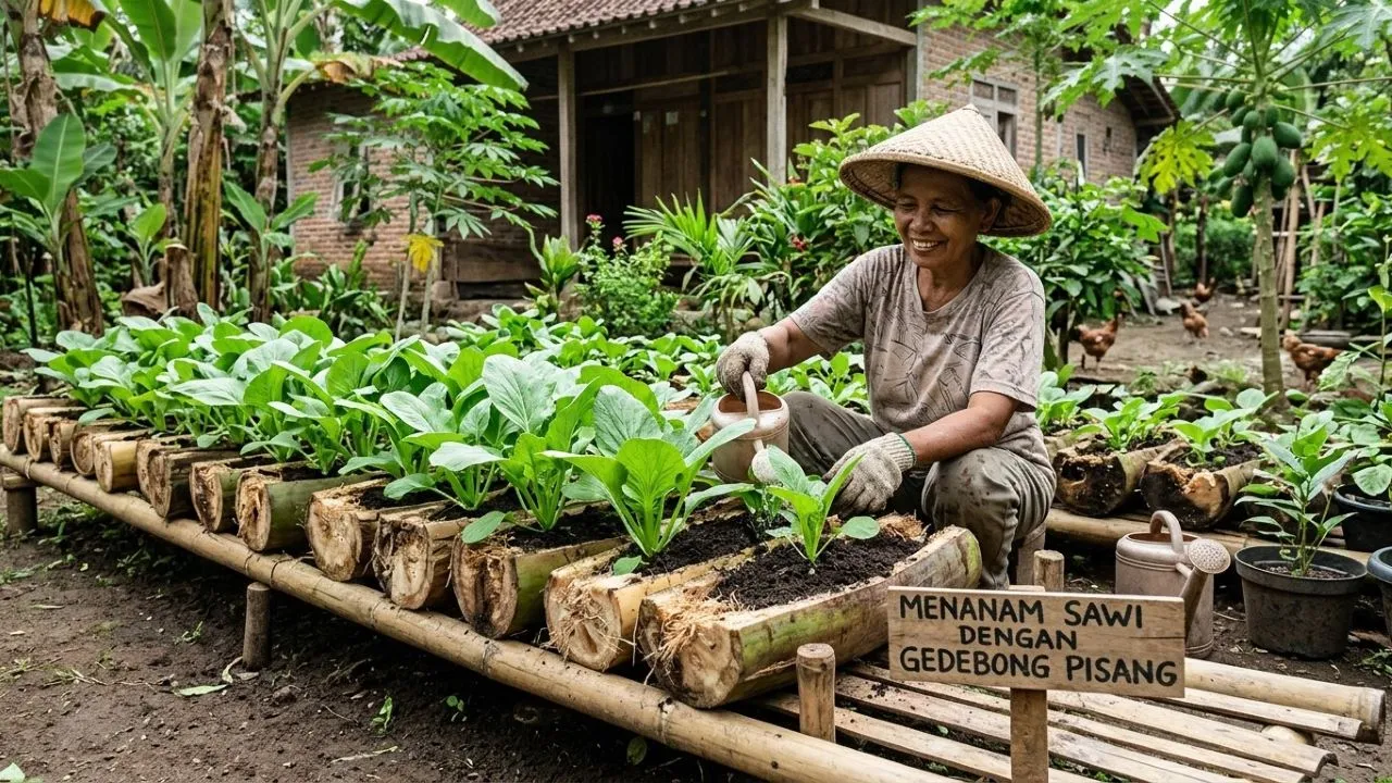 8 Cara Menanam Sawi dengan Gedebong Pisang, Solusi Berkebun Hemat Tempat dan Biaya