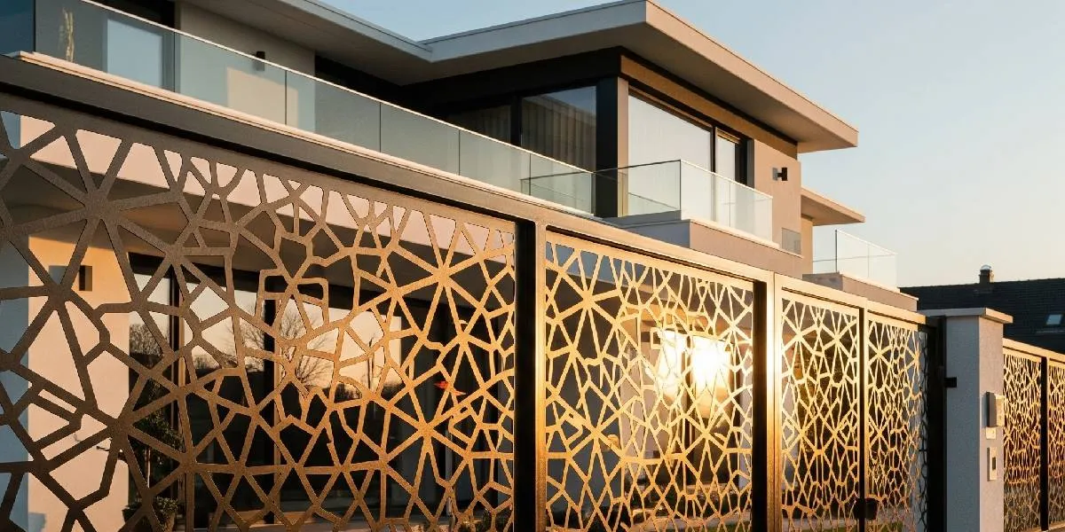 8 Inspirations for Anti-Climb Laser Cut Iron Fences, Elegantly Designed for Home Facades