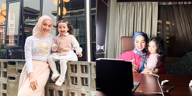 8 Portraits of Azzahra, Tya Arifin's Second Child and Siti Nurhaliza's Grandchild, Cute with Adorable Curly Hair