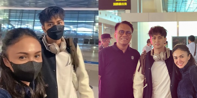 8 Photos of Haru Yuni Shara Letting Go of Her Son Going to Study Abroad, Puffy Eyes Become the Highlight - Ex-Husband Also Accompanies