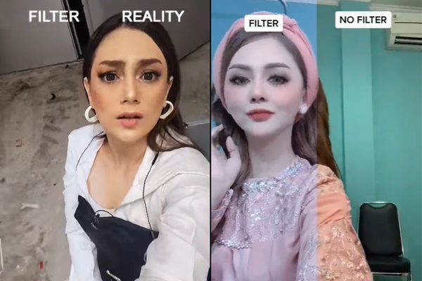 8 Celebrities Before and After Using Filters, Celine Evangelista Leaves Everyone Amazed - No Difference