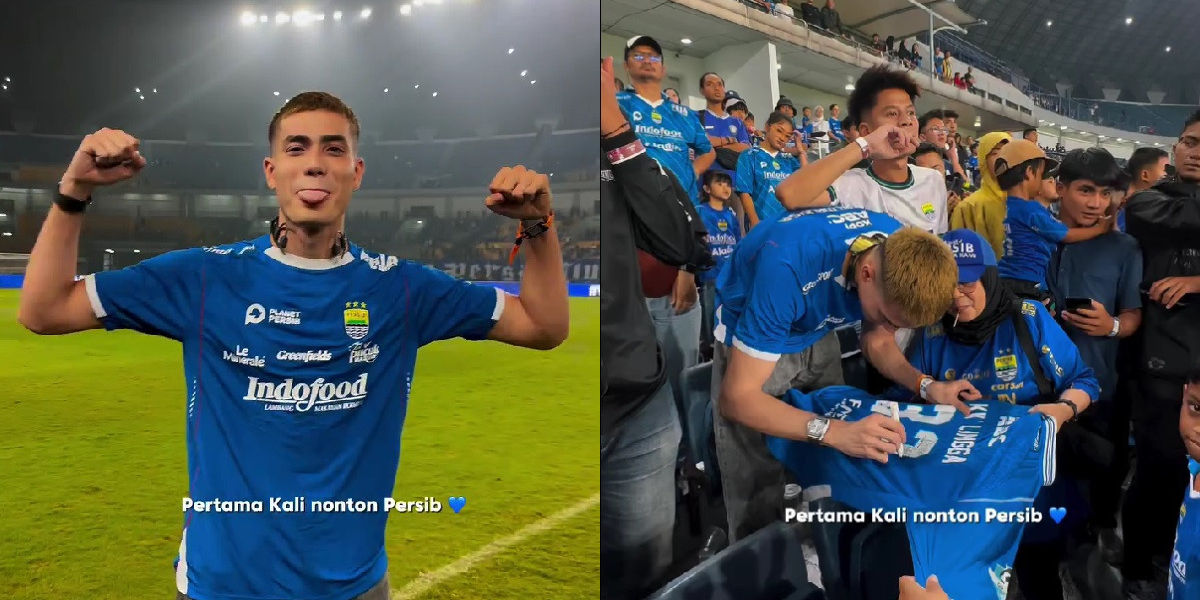 Aisar Khaled Watches Persib Bandung, Becomes the Star in the Stands