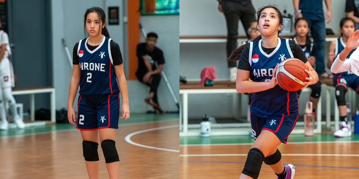 Mikhayla's Charming Action, Nia Ramadhani's Daughter, Playing Basketball, Her Beautiful Looks Are Eye-Catching