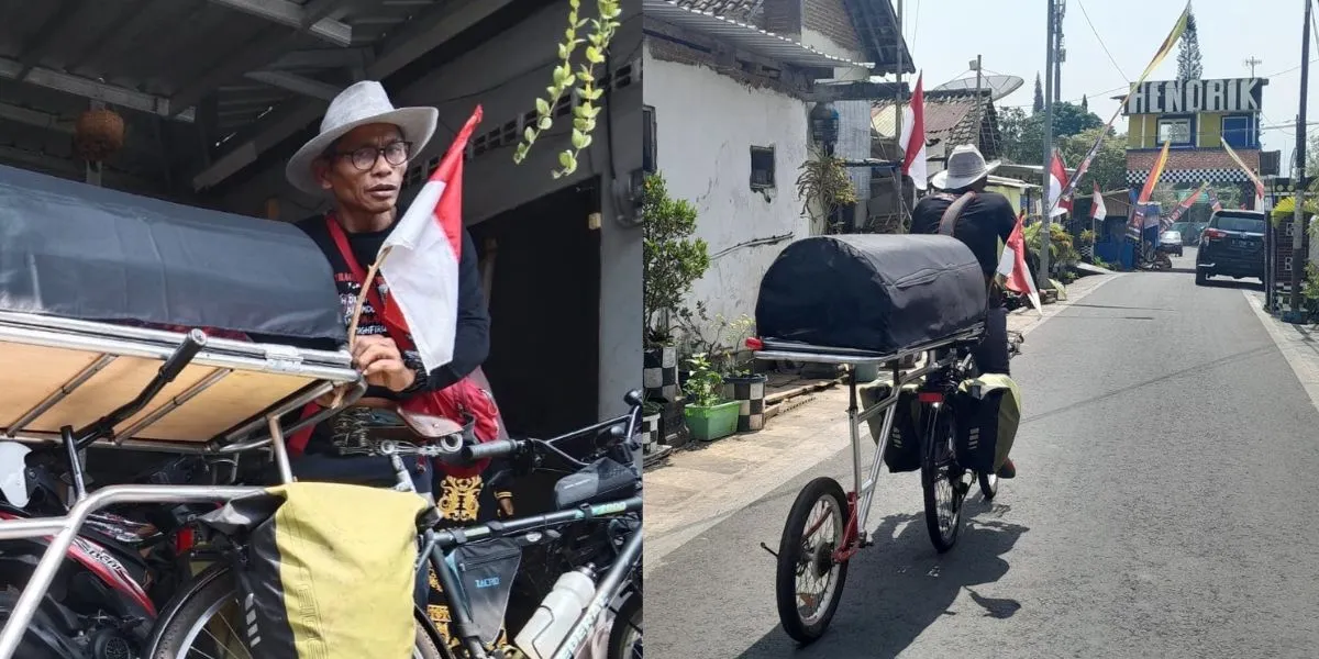 Midun's Action Pedaling 820 KM from Malang to Jakarta, Bringing a Coffin as a Symbol of Kanjuruhan Victims Still in Need of Justice
