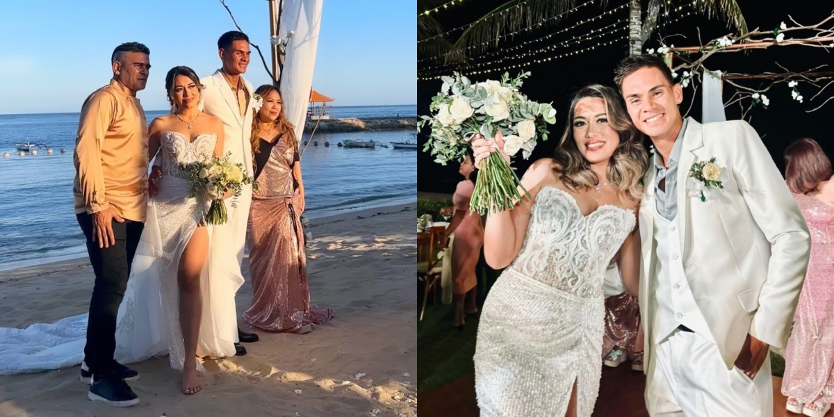 Amanda Gonzales and Christian Rontini Hold Intimate Wedding Reception by the Beach