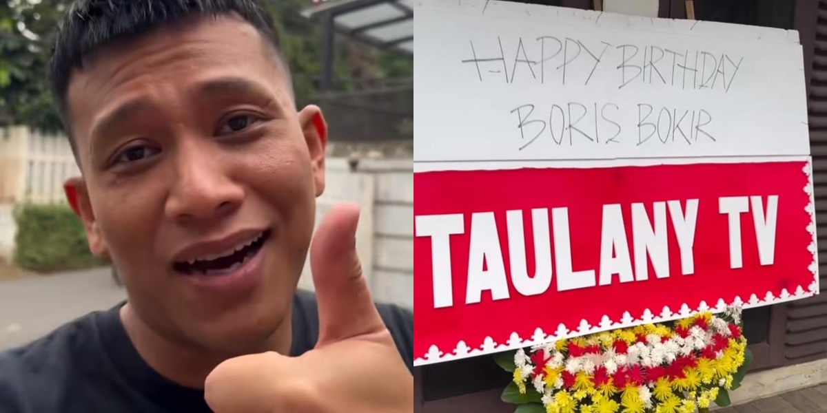 Andre Taulany Does It Again, This Time It's Boris Bokir's Birthday with a Funny Flower Arrangement