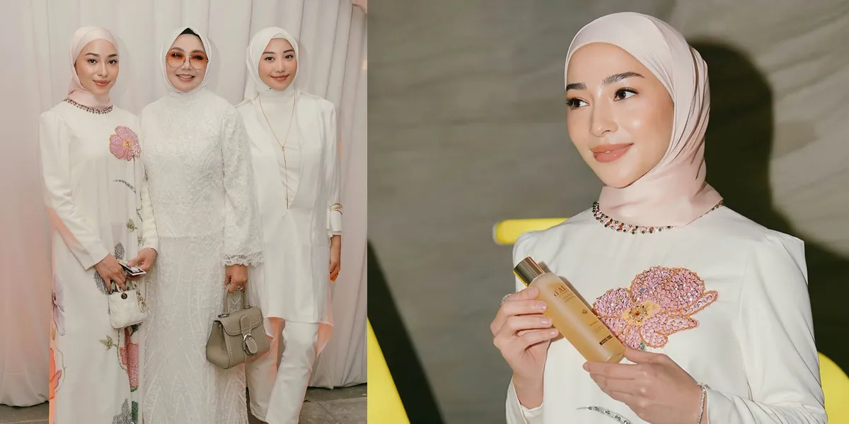 Elegant in White Attire and Natural Makeup, Nikita Willy Looks Stunning