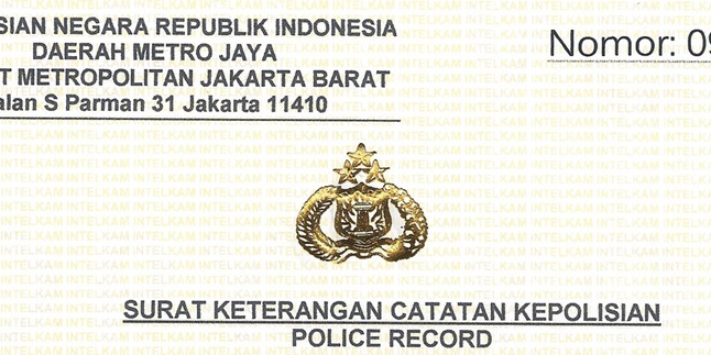 The Meaning of SKCK is Police Record Certificate, Know Its Function and How to Make It