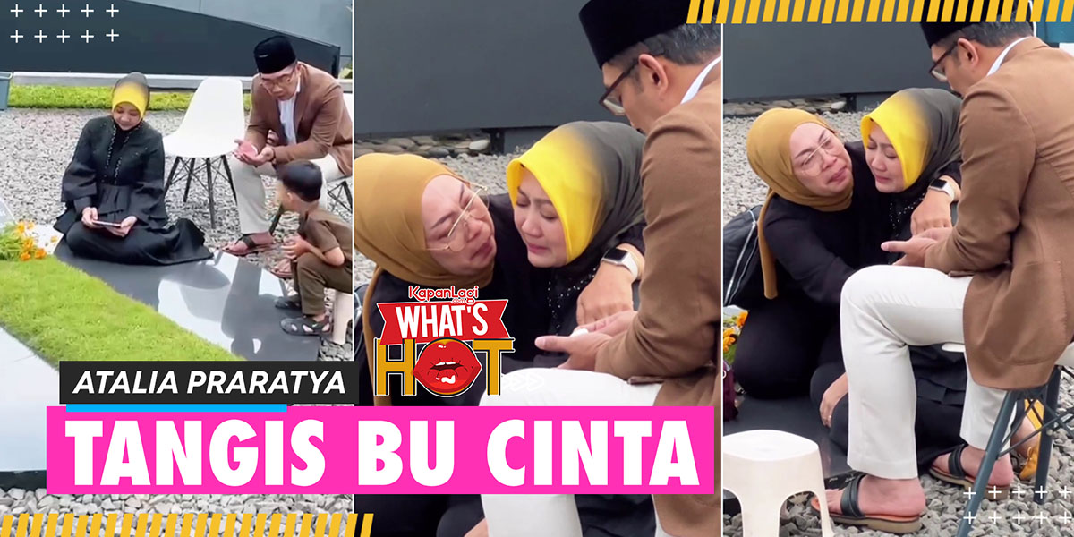 Atalia Praratya Cries Sobbingly On Eril's Grave During Post-Eid Pilgrimage