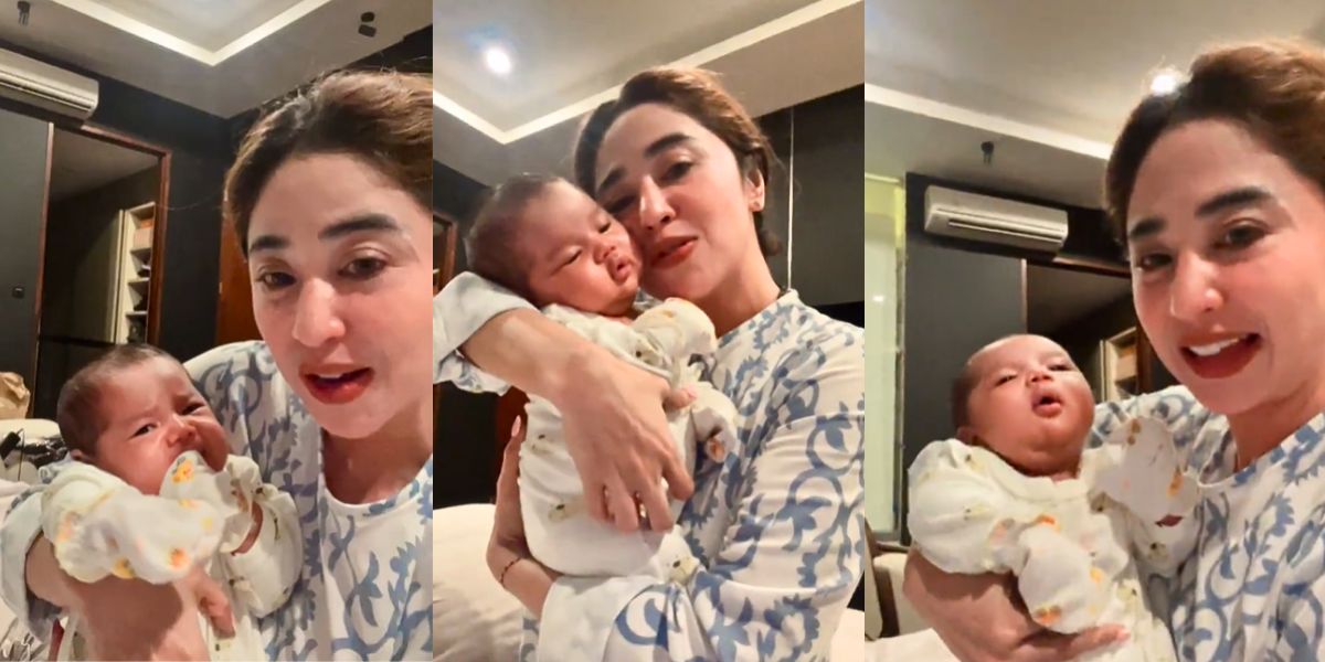 Happy to be a Grandmother! Dewi Perssik Carries Baby Nawlaa While Singing the Song Ashoka