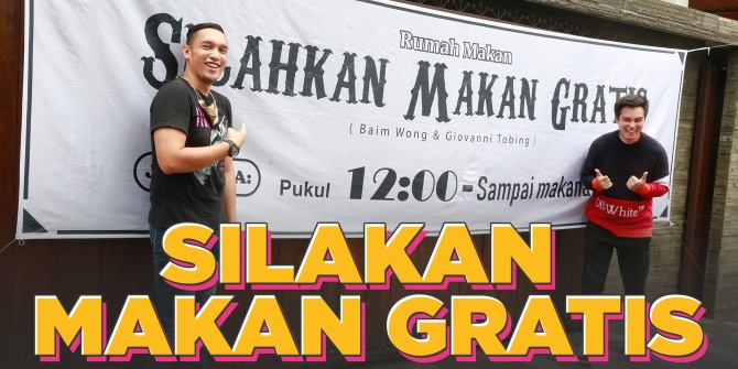 Baim Wong & Giovanni Tobing Open a Free Restaurant