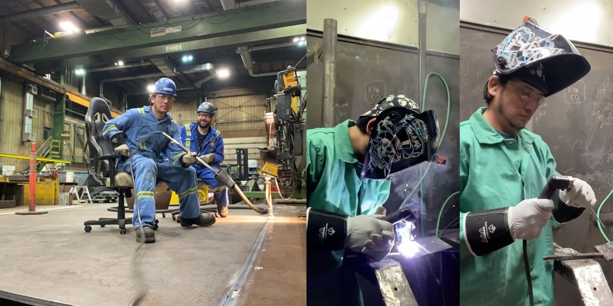 This is Tengku Firmansyah's Activity While Working as a Metal Welder in Canada