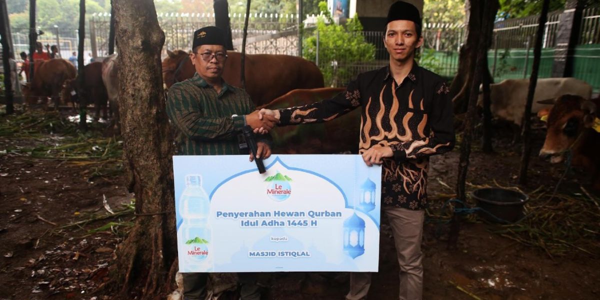 Sharing Happiness, Le Minerale Distributes Qurban Animals to Istiqlal Mosque to Celebrate Eid al-Adha 1445 H