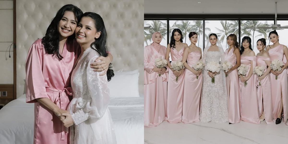 Best Friends Since Teenagers, 7 Photos of Mikha Tambayong as Bridesmaid at Yunita Siregar's Wedding - Singing a Romantic Song