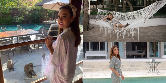 Simple Glamor - Thick Makeup, Here are 9 Photos of Aurel Hermansyah Looking Natural and Simple During Vacation in Bali