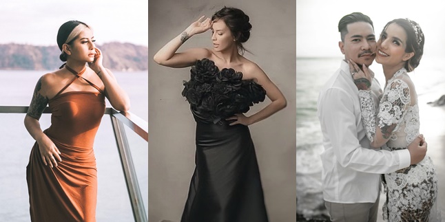 Far from the Feminine Impression, Here are 7 Beautiful Tattooed Celebrities Looking Elegant in Dresses - Kebaya