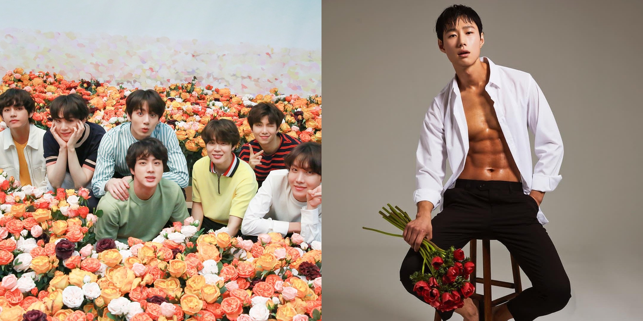 BTS Makes This Flower Seller Go Viral, Secretly Turns Out to Be a Professional Model and Former Idol Trainee