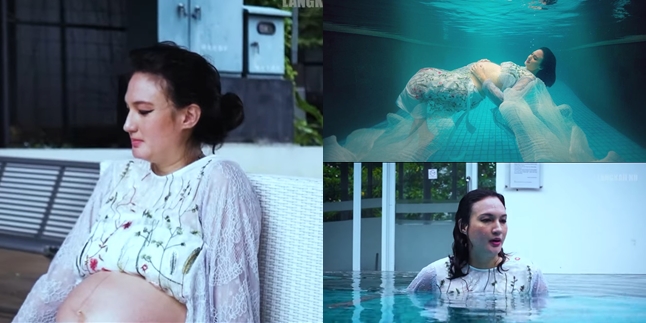 Beautiful Pregnant Woman Shows Baby Bump, 8 Photos of Nadine Chandrawinata's Maternity Shoot Underwater - Couldn't Hold Breath