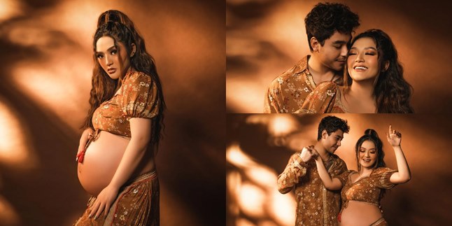 Bumil Makin Glowing, 8 Latest Maternity Shoot Photos of Siti Badriah with Her Husband - Beautifully Showing Bare Baby Bump