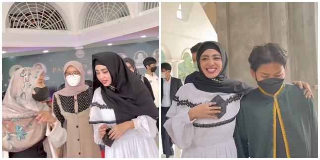 Beautiful in Hijab, 11 Pictures of Dewi Perssik Visiting Felice Gabriel's School - Friendly with Friends & Her Child's Teachers