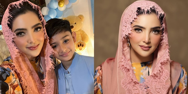 Beautiful and Serene, 7 Pictures of Ashanty Wearing a Pink Hijab at Fairuz A Rafiq's Child's Akikah Ceremony