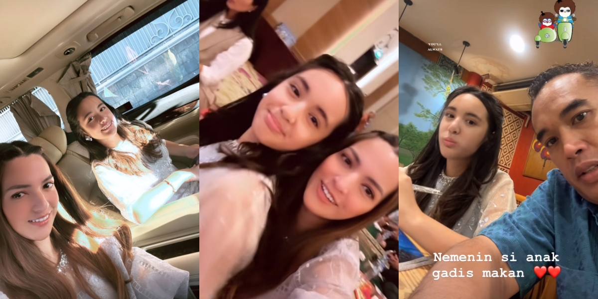 Beautiful Attention Stealing, 8 Portraits of Mikhayla, Nia Ramadhani's Daughter Attending Iftar Together with Bakrie Group - Continue Dating with Her Father