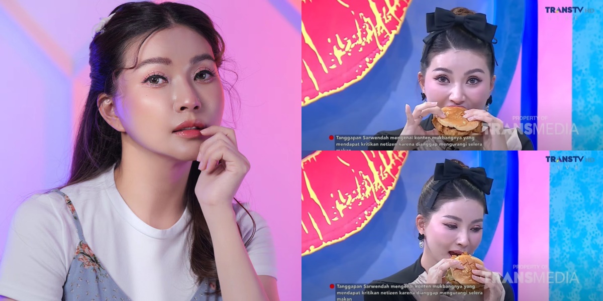 Her Eating Style is Considered Strange After Plastic Surgery, Sarwendah Proves It Live by Eating a Burger When Invited to TV