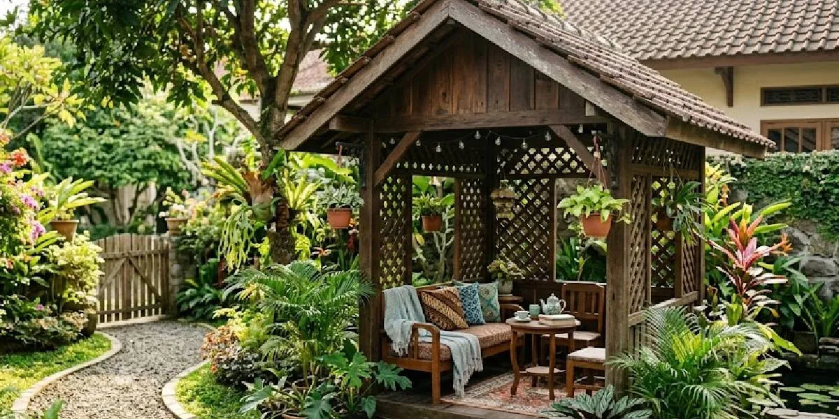 How to Arrange a Mini Gazebo in the Backyard for a More Comfortable and Harmonious Relaxation Area