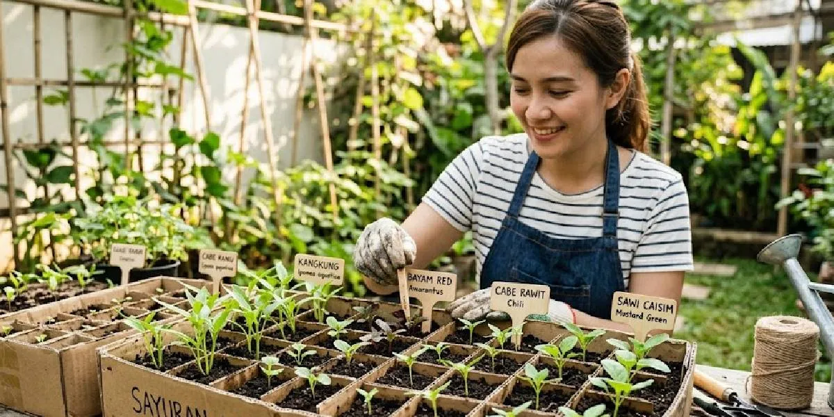  Cara Menyemai Sayuran dengan Kardus Bekas, Praktis, Hemat, dan Ramah Lingkungan 