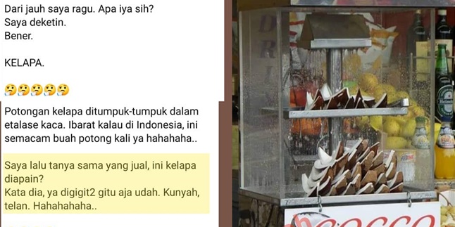 Unique Story of Indonesian Netizens, Find Coconut Pieces Made into Snacks in Italy
