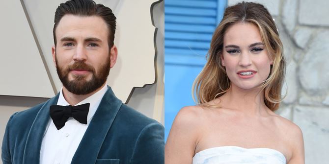 Chris Evans and Lily James Rumored to be Dating, Going to Hotel Together and Eating Ice Cream in the Park