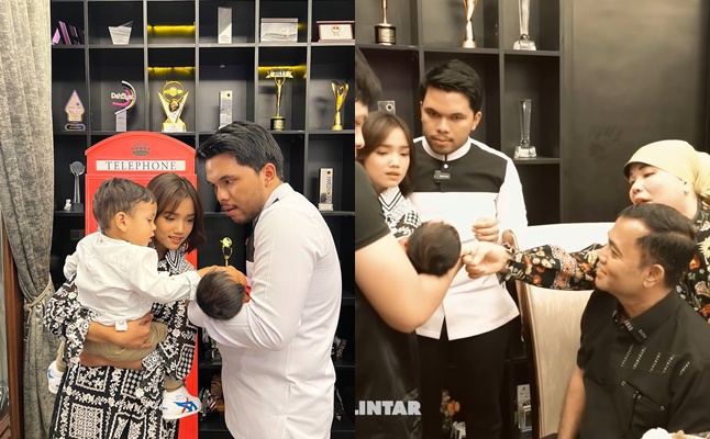 Curious Since Seeing Ameena's Photo on HP, Here's the Adorable Moment of Gala Meeting Aurel Hermansyah and Atta Halilintar's Baby