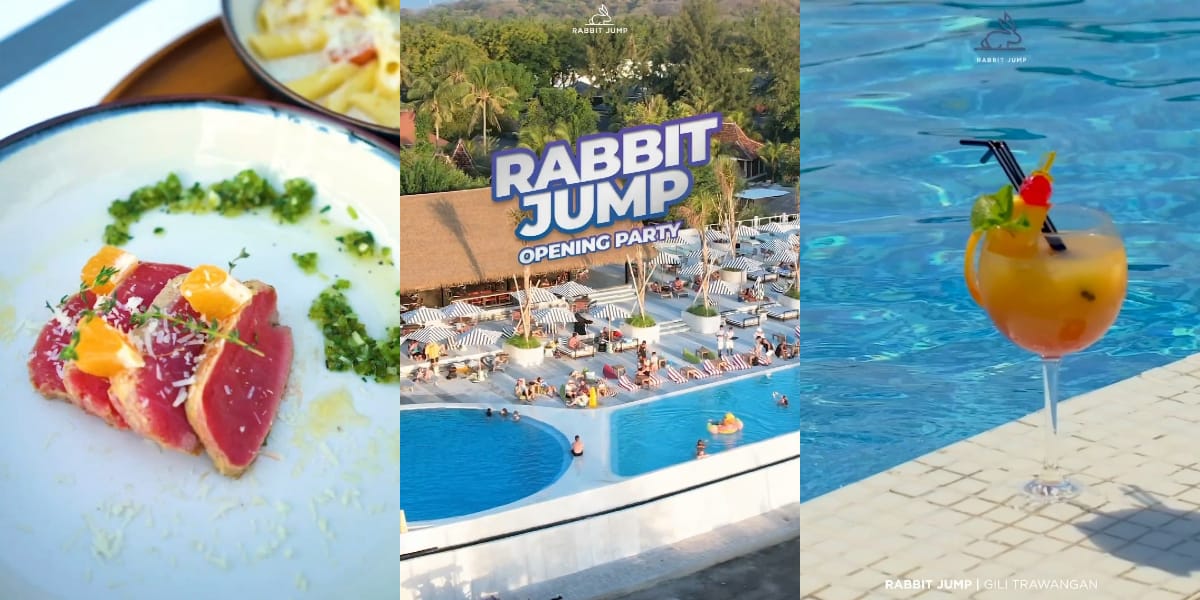 Claimed as the Largest Beach Club in Gili Trawangan, Rabbit Jump is Suitable for Those Who Want to Relax on the Beach