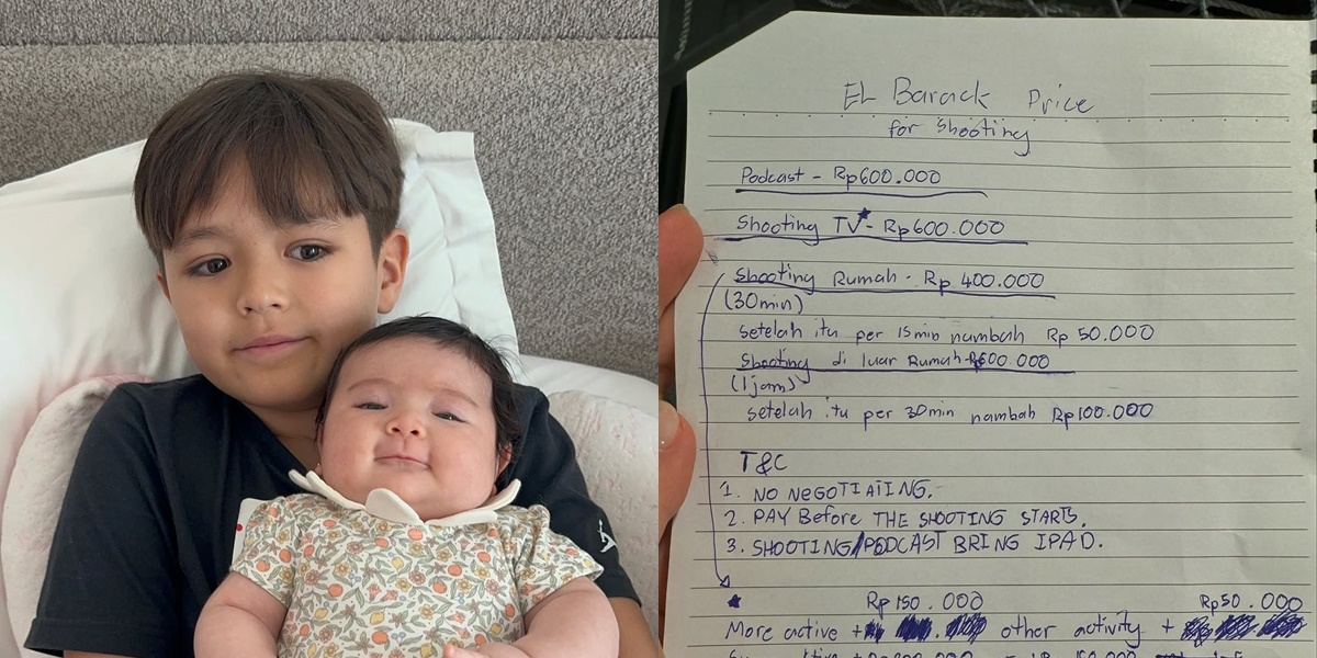 El Barack, Jessica Iskandar's Son, Creates His Own Price List for Shooting Invitations, Here Are the Details