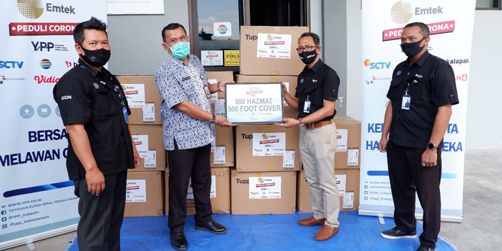 EMTEK Cares for Corona, Provides Assistance of 1000 PPE and 100,000 Masks to the Governor of Central Java