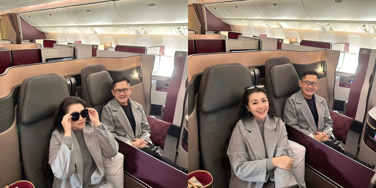 Photos of Fitri Carlina Going Home to Doha Qatar with Her Husband