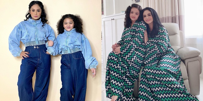 Mama's Photocopy - Often Twinning Outfits, Here are 8 Portraits of Krisdayanti and Amora Lemos' Togetherness