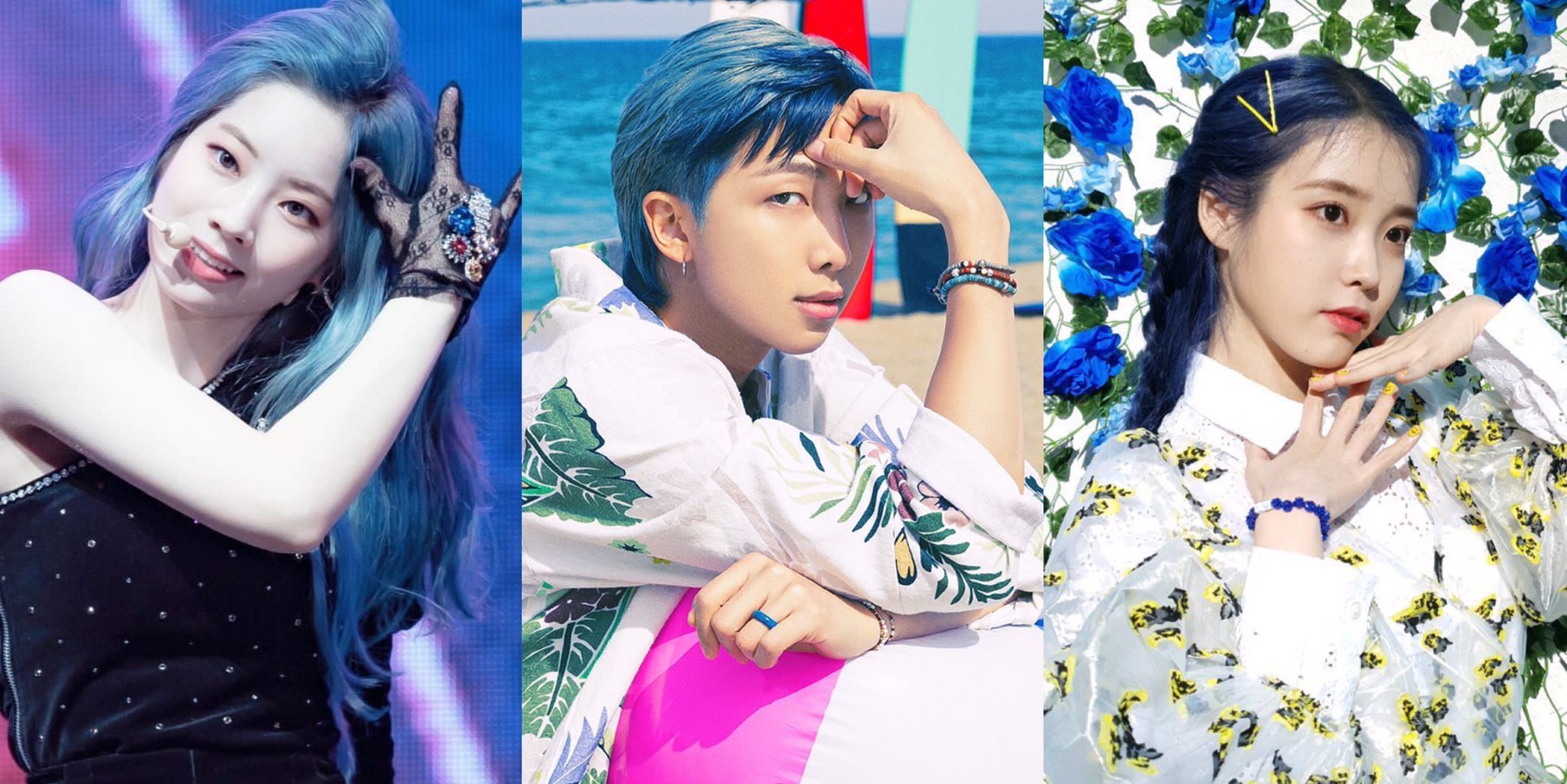 Fresh and Cute, Here's the Appearance of 5 Korean Idols When Using Blue Hair