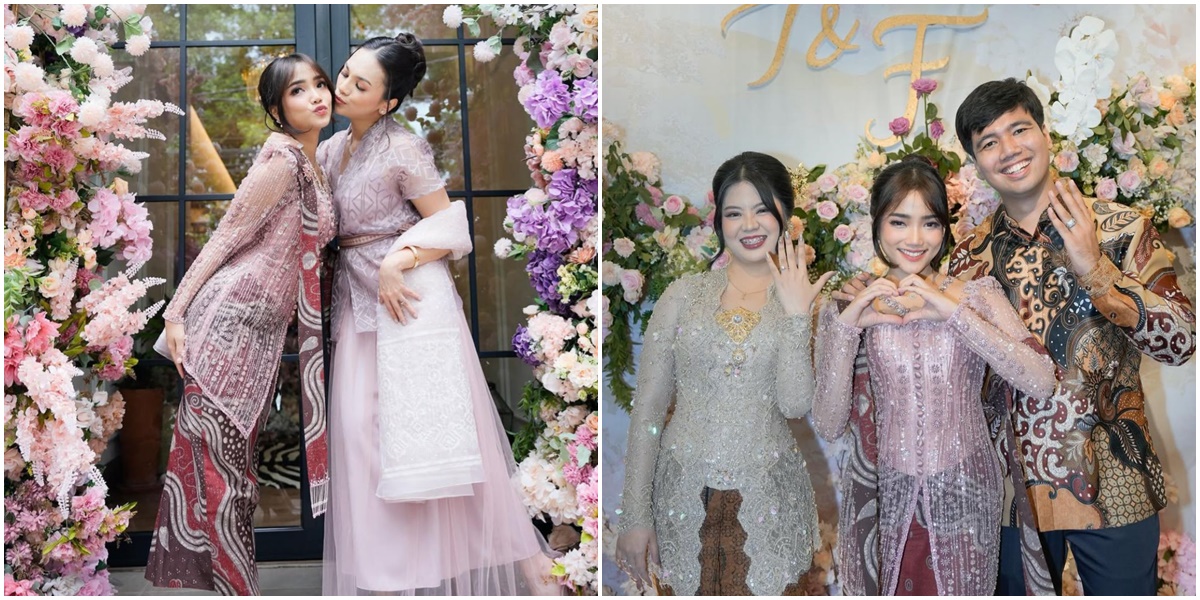 Fuji's Elegant Style at the Engagement of Frans Faisal and Indah, Purple Kebaya Becomes the Spotlight