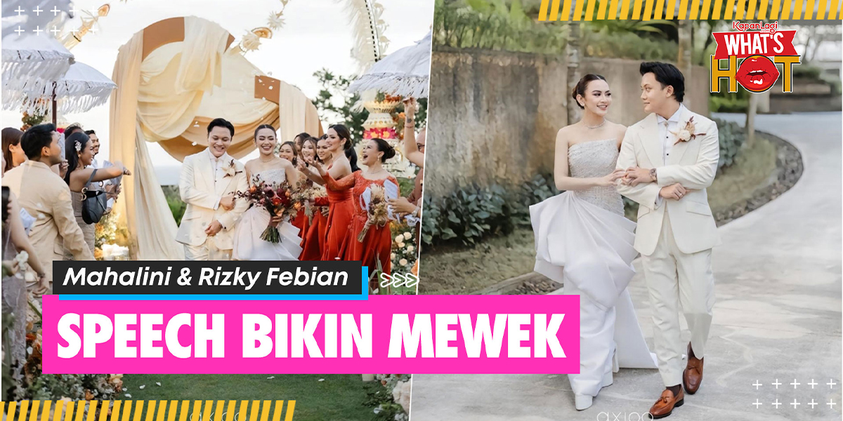 Holding a Reception in Bali, Mahalini & Rizky Febian Deliver Wedding Speech While Shedding Tears
