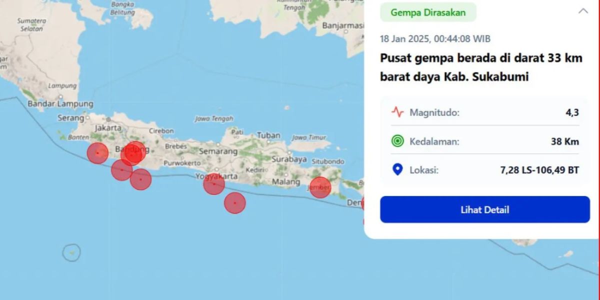 Sukabumi Sea Earthquake Today, January 18, 2025, Here are the Facts Behind It