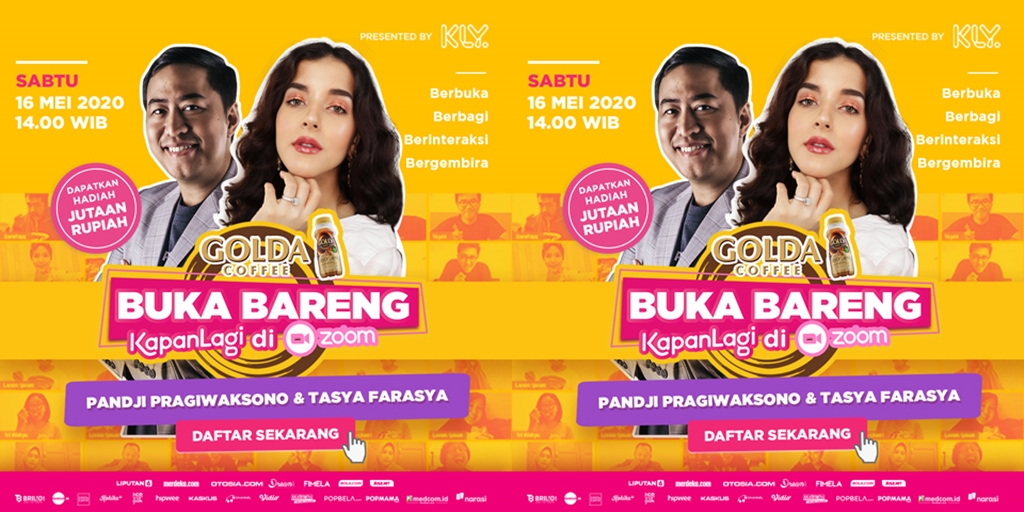 Golda Coffee Buka Puasa Bareng Kapanlagi Today at 2 PM, Pandji and Tasya Farasya are Ready to Accompany You to Break the Fast