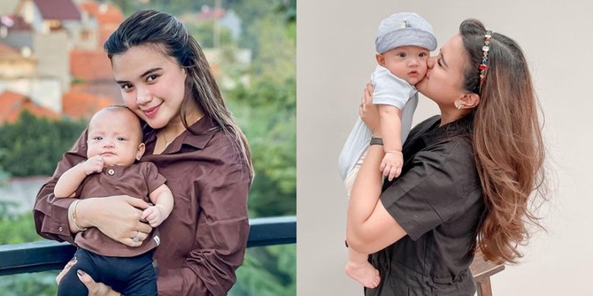 Beautiful Young Hot Mom, Here's a Series of Photos of Audi Marissa Taking Care of Baby Anzel: Often Matching - Still Affectionate with Husband