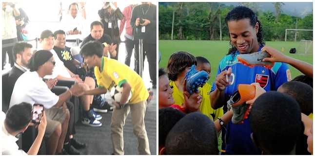 Arie Ardiansyah's Ability to Play Acrobatic Football Makes Ronaldinho Smile