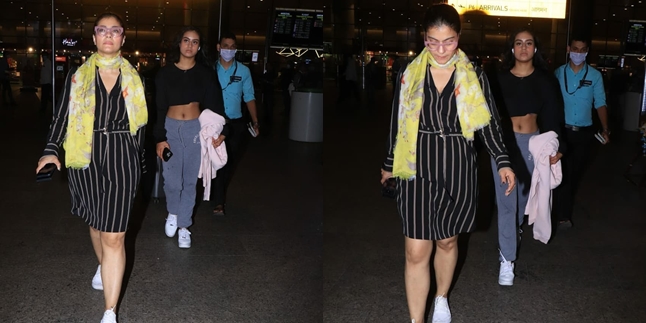 Strange and Not Wearing Masks at the Airport, Kajol and Her Daughter Criticized by Indian Netizens